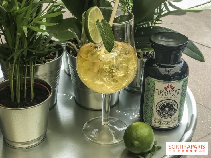 Thé glacé et éclair Tokyo Mojito chez Mariage Frères, les photos