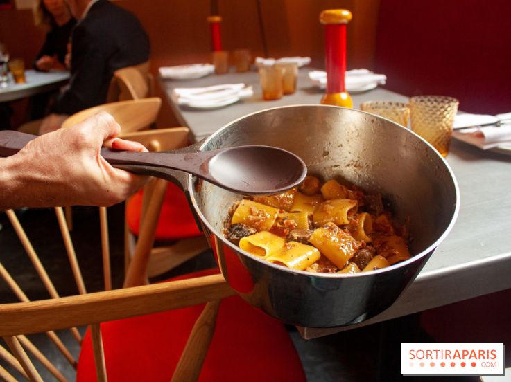 Cucina, Ducasse à la Maison de la Mutualité : paccheri à la joue de bœuf