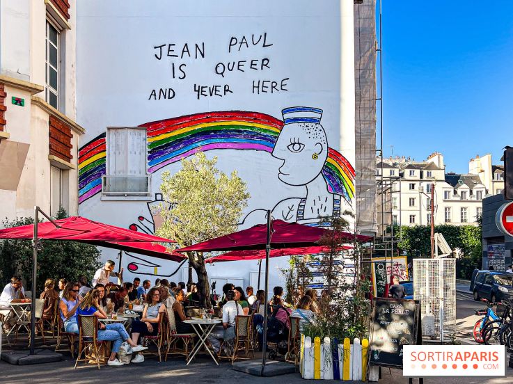 Jean Paul Gaultier célèbre le mois des fiertés avec une fresque arty à son image dans le Marais