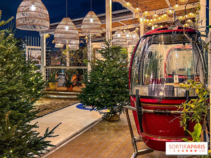 Polpo Nord : terrasse d'hiver gourmande avec télécabines et piste de curling en bord de Seine