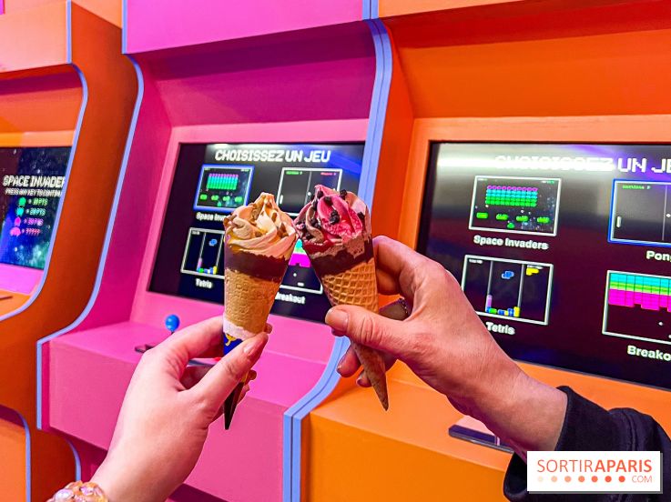 Insolite: un pop up hybride entre bar à glaces & bar à jeux d'arcade en plein cœur (glacé) de Paris