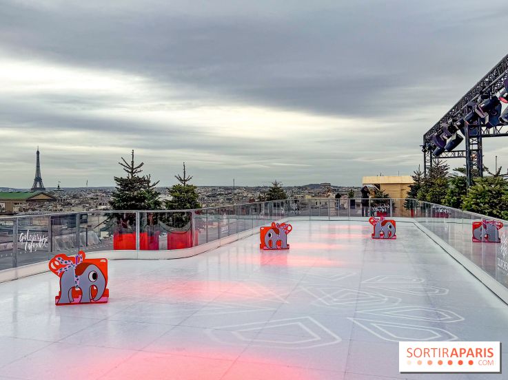 Noël 2025 aux Galeries Lafayette Haussmann : une patinoire éphémère sur les toits de Paris - dates