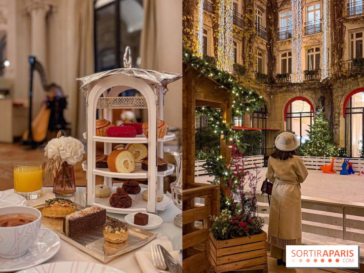 La patinoire féérique et le chalet-raclette de retour dans la cour-jardin du Plaza Athénée pour Noël