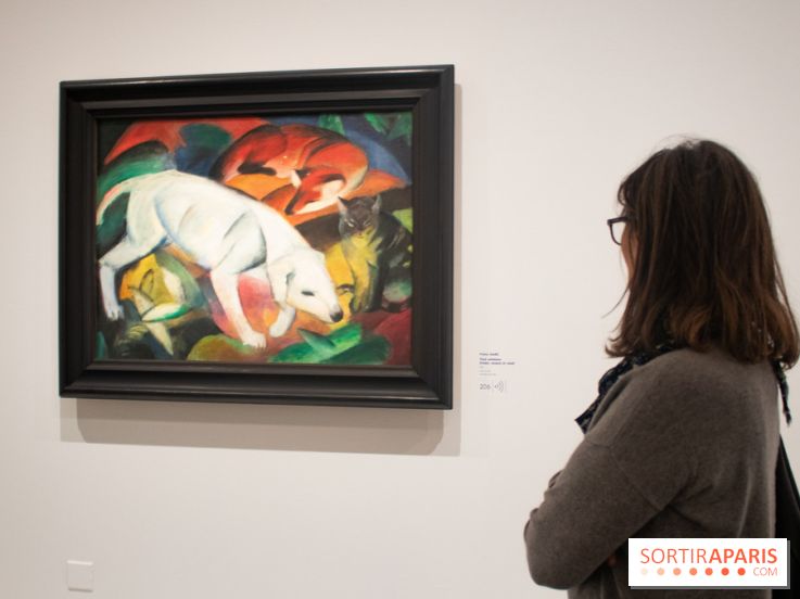 Trois animaux (chien, renard et chat), Franz Marc, 1912 - L'aventure du Cavalier Bleu au Musée de l'Orangerie