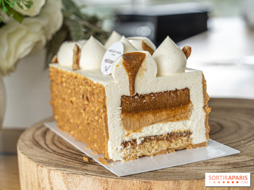 La Bûche de Noël dulcey-pécan-vanille d'Aurélien Cohen 2022, livrable par Epicery