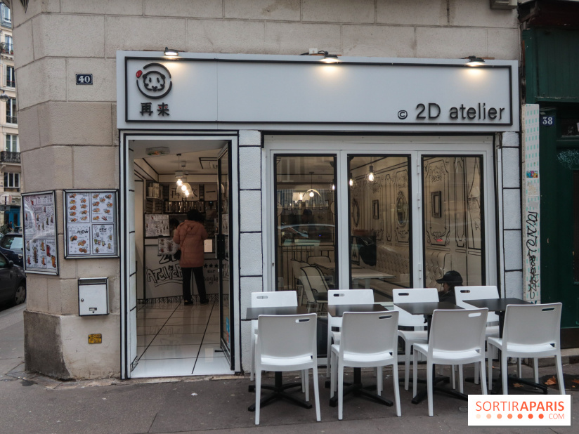 2D atelier, le salon de thé en noir et blanc