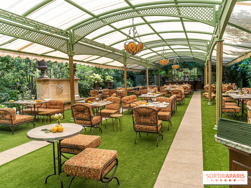 Riviera Paris, la terrasse - restaurant confidentiel dans les jardins d'Apicius -  A7C7686