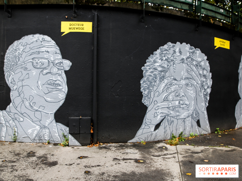 Mur des droits humains à Paris, nos photos