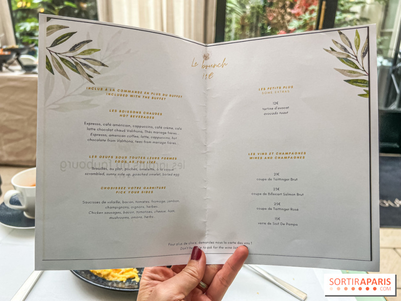 Le brunch à volonté des Jardins du Faubourg par Davide Pecorella - carte