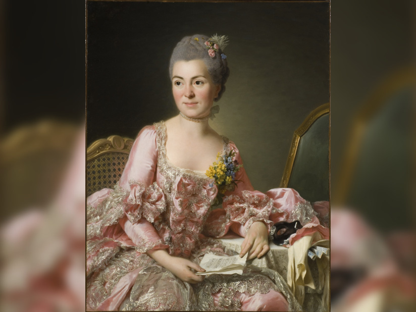 iinstitut suedois expo permanente - Alexander Roslin (1718 1793), Portrait de sa femme, l’artiste Marie Suzanne Giroust. Huile sur toile. Photo Christophe Laurentin