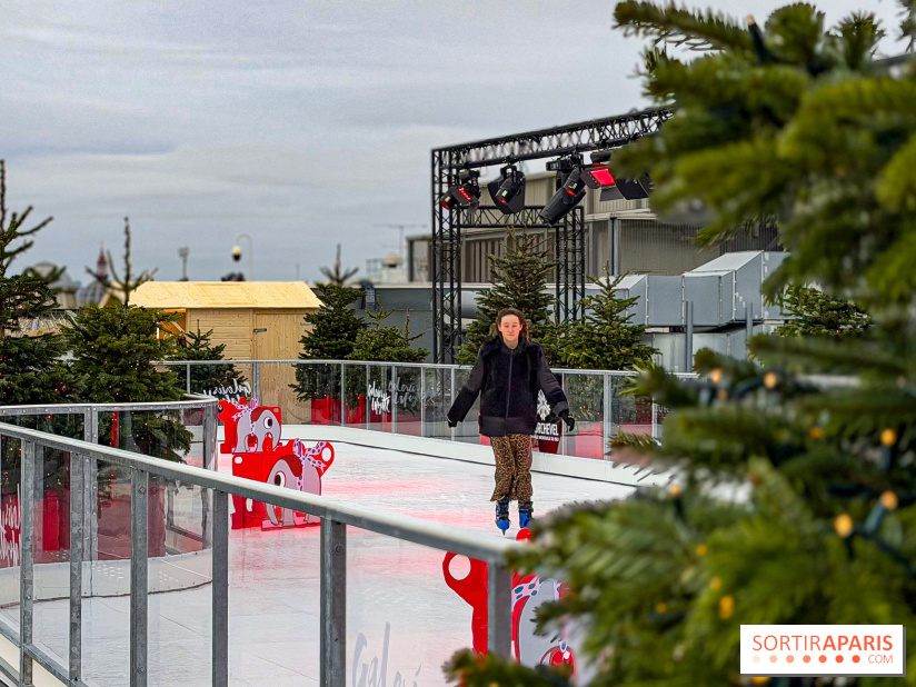 Noël 2025 aux Galeries Lafayette Haussmann : une patinoire éphémère sur les toits de Paris