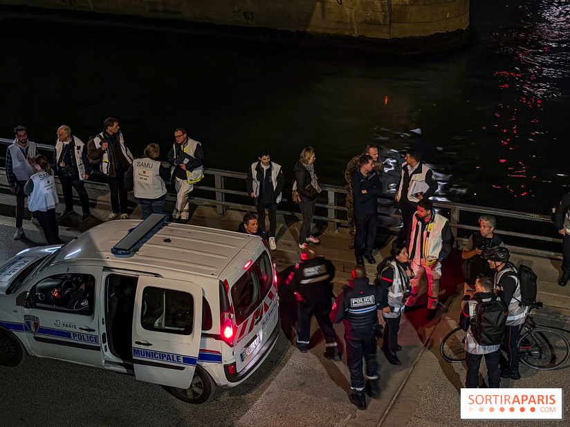 Simulation géante des pompiers de Paris sur les quais parisiens