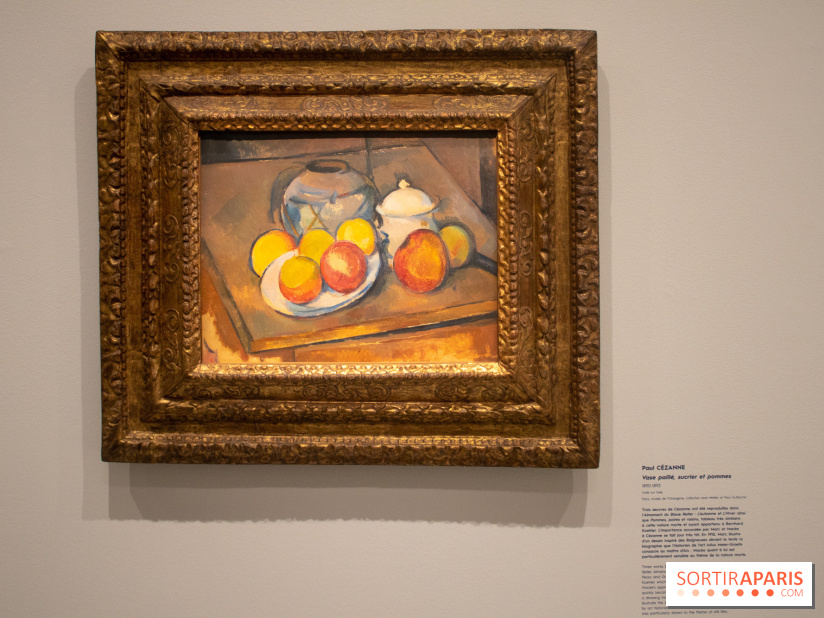 Vase paillé, sucrier et pommes, Paul Cézanne, 1890-1893 -  L'aventure du Cavalier Bleu au Musée de l'Orangerie