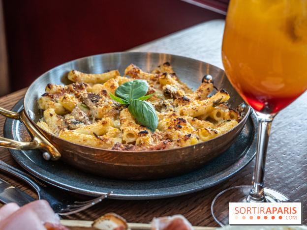 Raclette italienne chez I Grappoli à Paris - macaroni fromage