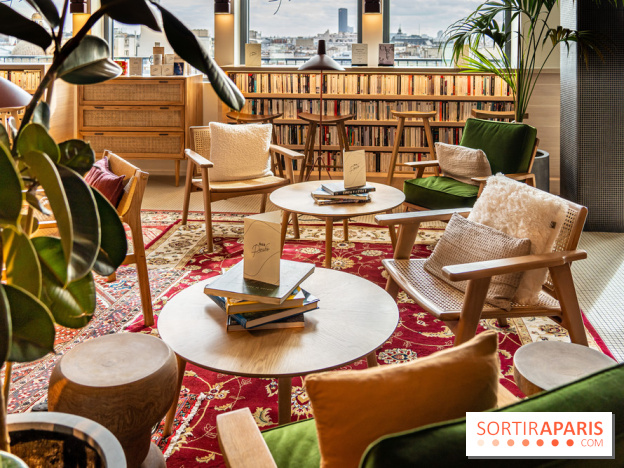 Bar Perché, café littéraire - terrasse du Printemps Haussmann  -  A7C6624 HDR