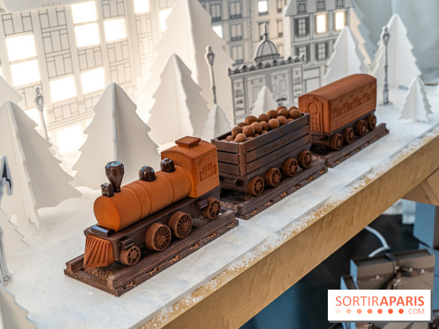 La bûche petit train de Noël du Cheval Blanc 2023 et galette des rois 2024 - A7C0718