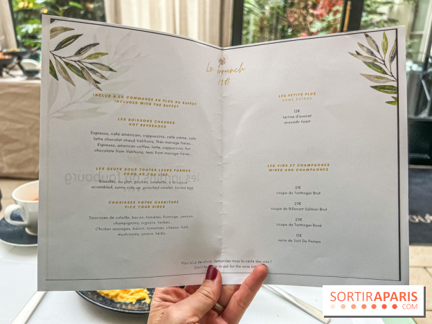 Le brunch à volonté des Jardins du Faubourg par Davide Pecorella - carte