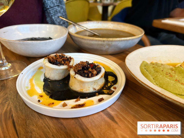 Pagaille - Encornets farcis, riz noir