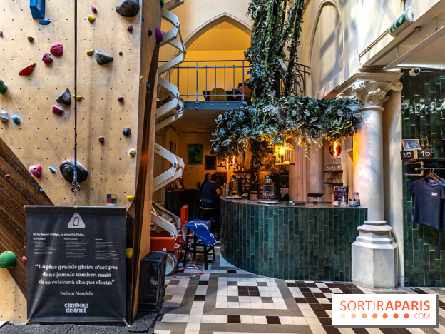 Climbing District Saint-Lazare, la salle d'escalade et espace coworking cachée dans une chapelle