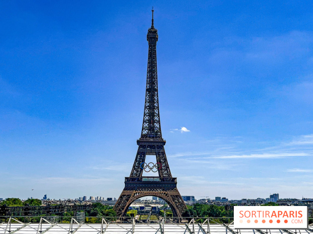 Tour Eiffel anneaux jeux olympiques Paris 2024