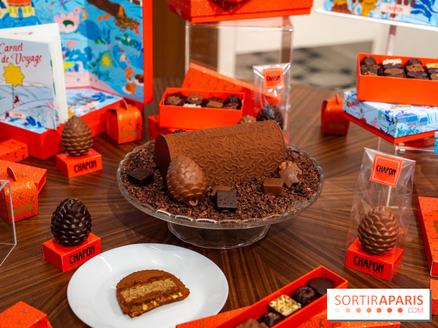 Bûche de Noël et créations de fête de Chapon 2025 - A7C07431