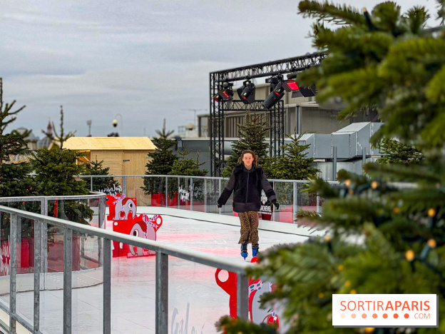 Noël 2025 aux Galeries Lafayette Haussmann : une patinoire éphémère sur les toits de Paris