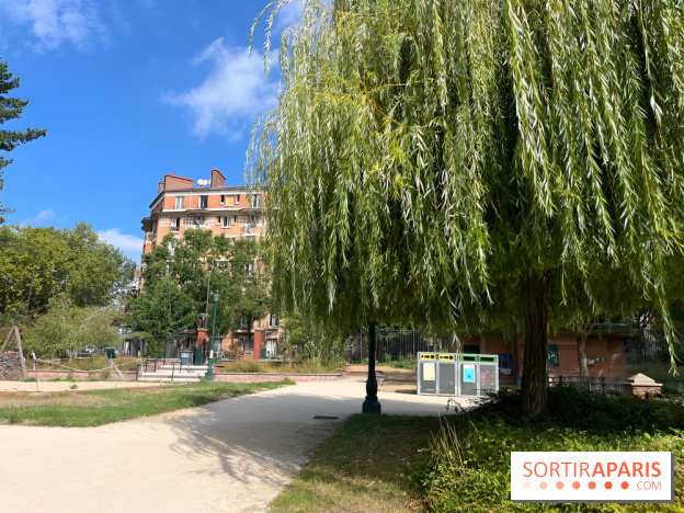 Le square Séverine, grand espace vert du 20e arrondissement