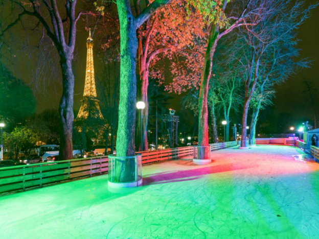 La patinoire des Jardins du Trocadéro