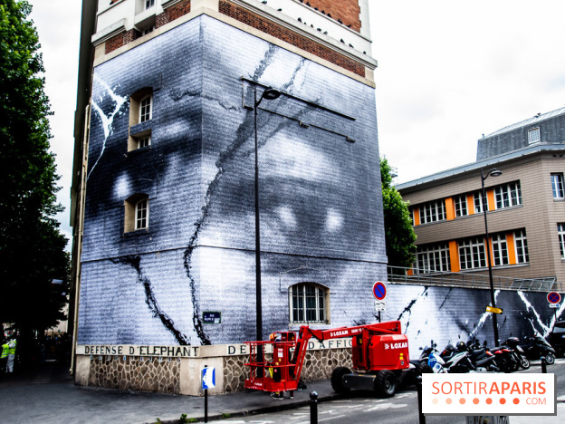 Hommage à Adama Traoré : l'artiste JR dévoile un collage géant à Paris, les photos