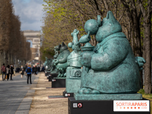 Exposition Geluck sur les Champs-Elysées 
