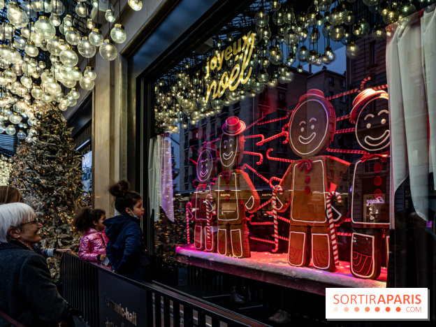 Photos : les vitrines et décorations de Noël du Bon Marché 2021
