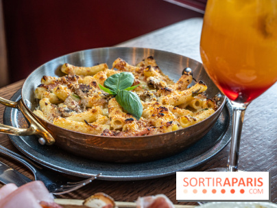 Raclette italienne chez I Grappoli à Paris - macaroni fromage