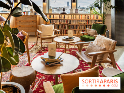 Bar Perché, café littéraire - terrasse du Printemps Haussmann  -  A7C6624 HDR