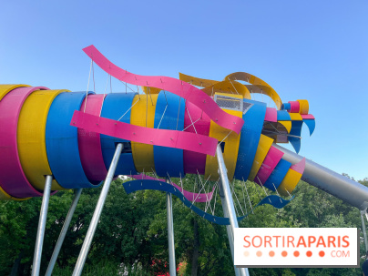 Le Jardin du Dragon, l'aire de jeux colorée au parc de la Villette