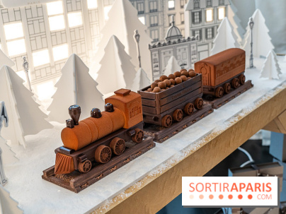 La bûche petit train de Noël du Cheval Blanc 2023 et galette des rois 2024 - A7C0718