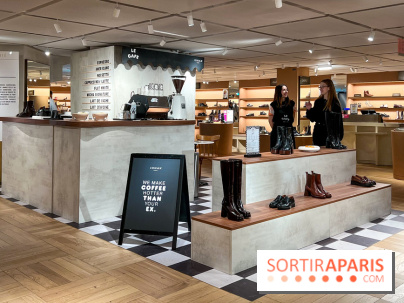 Café Jonak et collections chaussures marrons - Galeries Lafayette Haussmann