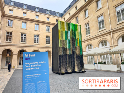 Art Basel Paris 2025 : une installation textile installée dans la cour de l'Hôtel de la Marine - fotor 1760090337078