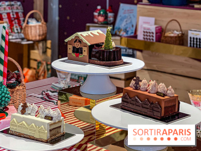 Bûches de Noël 2025 de La Grande Epicerie de Paris : trois gâteaux dans l'esprit des marchés de Noël