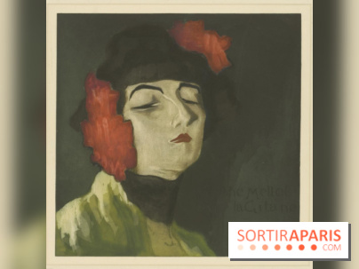 Marthe Mellot dans La Gitane, Alfredo Müller, 1900 Eau-forte et aquatinte en couleurs - 31 x 31,5 cm