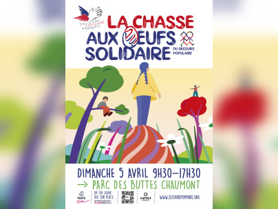 Secours populaire - Chasse aux oeufs solidaires 2026 - Affiche (1)
