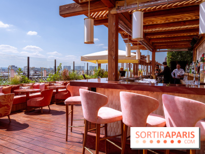 La terrasse en rooftop du Kinugawa à l'hôtel Sax Paris 7e