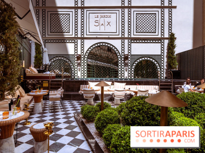 La terrasse jardin du Sax Hotel avec piscine - les photos