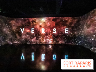 Verse, l'exposition au bar du Studio de l'Atelier des Lumières