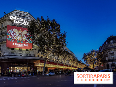 Vitrines et sapin de Noël au Galeries Lafayettes 2019 avec Virginie Efira - photos 