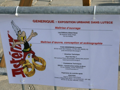 astérix exposition urbaine : "les gaulois envahissent Lutèce". 50 ans Astérix