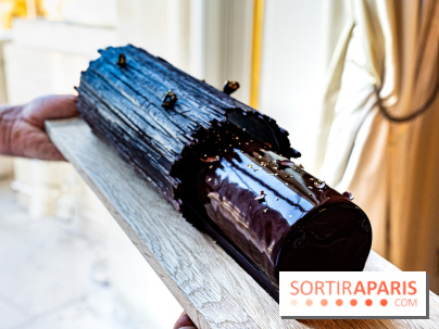 Bûche de Noël Crillon 2022 - buche de noël chocolat - buche exceptionnelle - buche pâtissier - bûche palace