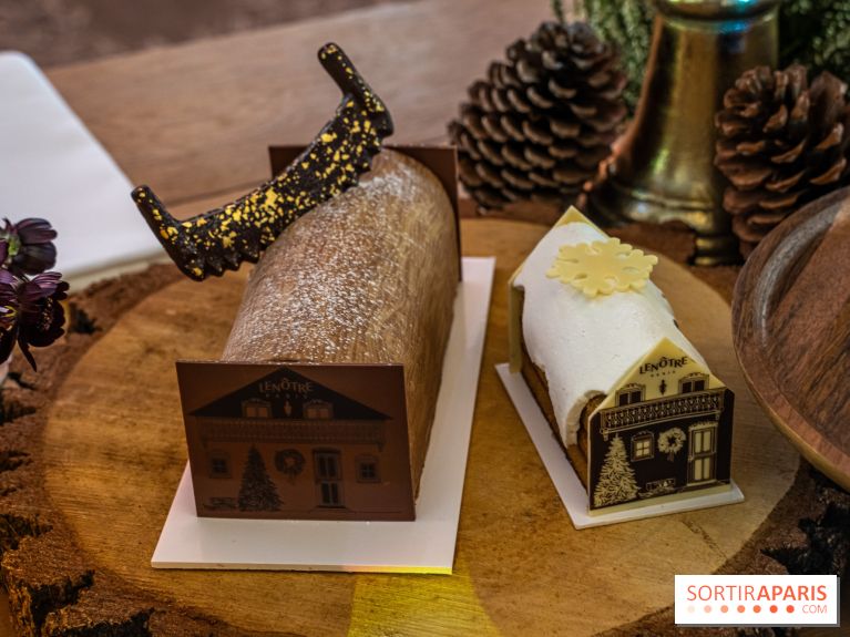 Bûches et créations de Noël Lenôtre 2022 - buchecébération - maison pain d'épice