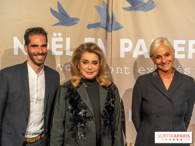 Les vitrines de Noël du Printemps 2023 - inauguration avec Catherine Deneuve