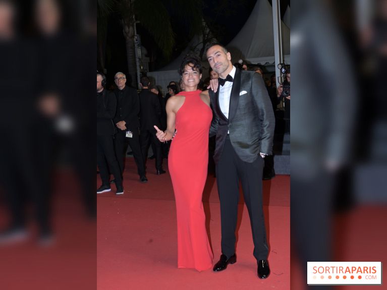 ©Rachid Bellak - Cannes 2024 : Tapis Rouge - The Shrouds  - Michelle Rodriguez et Mohammed Al Turki 