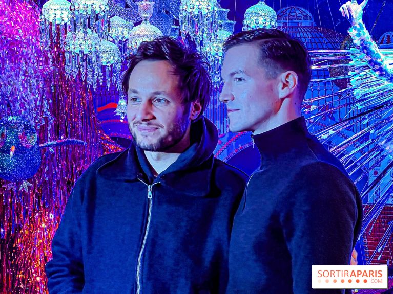 Les vitrines de Noël 2024 des Galeries Lafayette Haussmann avec Vianney et Kevin Germanier